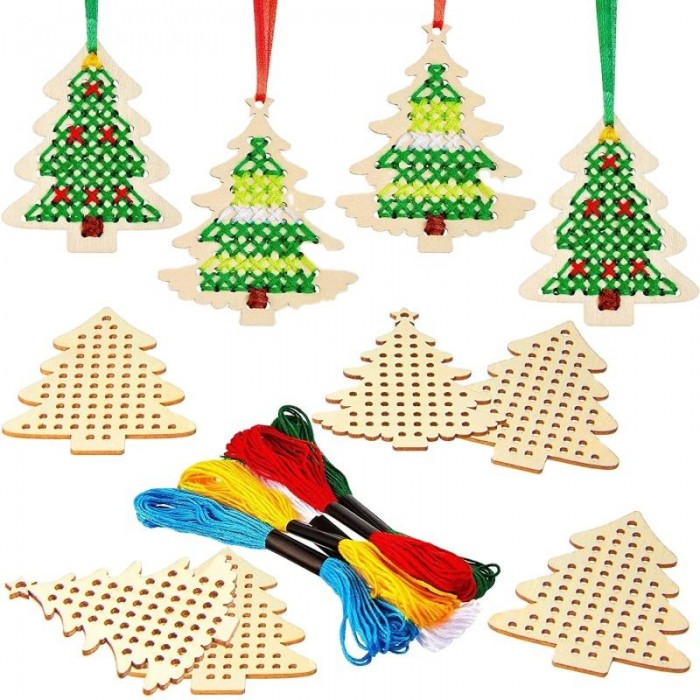 Hot Sale DIY Kids Wooden Craft Wood Cross Stitch Frame Set